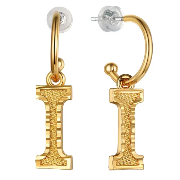 Vintage Gold Alphabet Earrings - Image 22