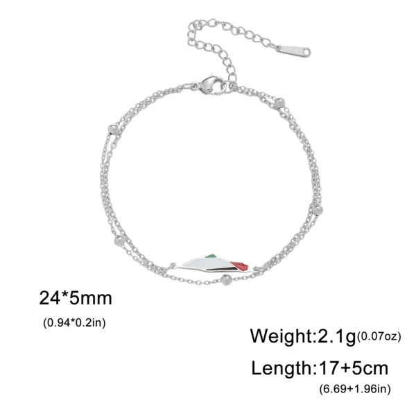 Enamel Palestine Map Bracelet - Image 5