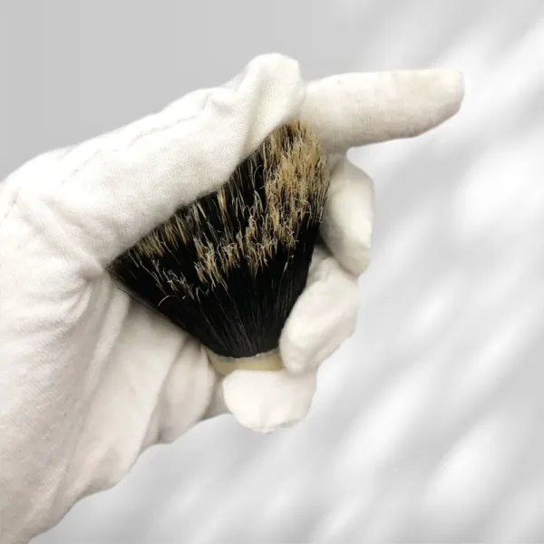 GDMG brush- Shaving Brush Knot Bulb Shape Black and White Warriors Boar Bristle Hair Knot Men's Beard Care Tools