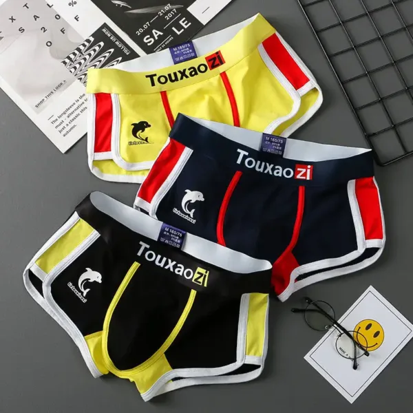 3Pcs/Lot Men Panties Cotton Underwear Boxers Briefs Mens Fashion Dolphin Boxershorts Trends Youth Personality Underpants Homme - Image 10