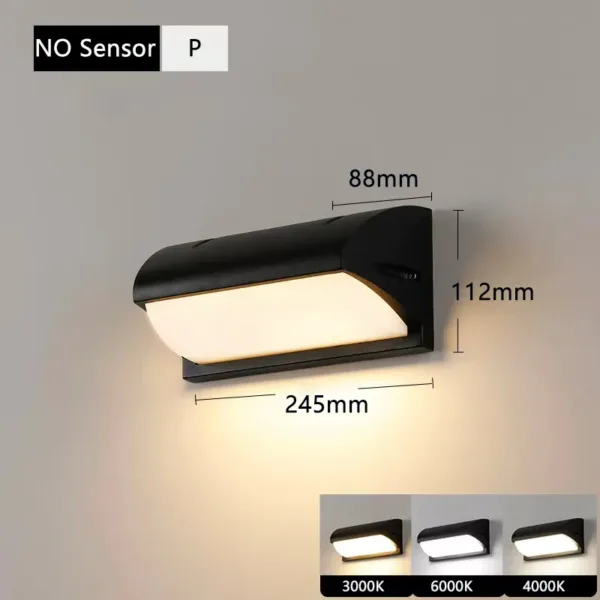 Led Outdoor Wall Light Waterproof IP65 Motion Sensor Led Outdoor Lighting Porch Lights Balcony Garden Lights Outdoor Wall Lamp - Image 4