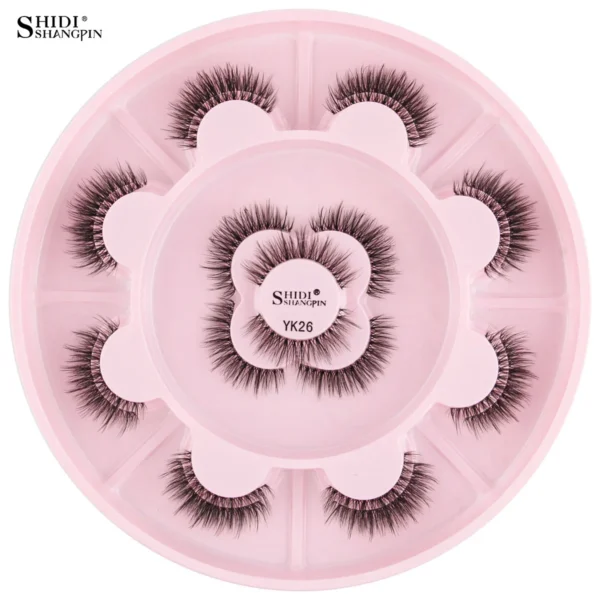 SHIDISHANGPIN 5/10Pairs False Lashes Cat Eye Eyelashes Eyelash Extension 3D Mink Half Lashes Natural Makeup faux Cils maquiagem - Image 32