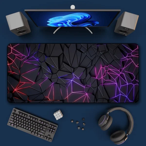 Gaming Mouse Pad Speed Pc Gamer Keyboard Mousepad 900x400 800x300 XXL Big Long Geometric Pattern Desk Mat Laptop Table Carpet - Image 2