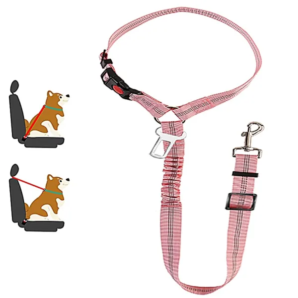 New Solid Two-in-one Dog Harness Leash Pet Car Seat Belt BackSeat Safety Belt Adjustable for Kitten Dogs Collar Pet Accessories - Image 3