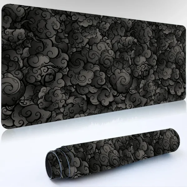 Japan Clouds Mousepad Kawaii Black Deskmat Offices Carpet Large Gaming Mousepad Laptop Computer Rubber Mouse Pad Accessories