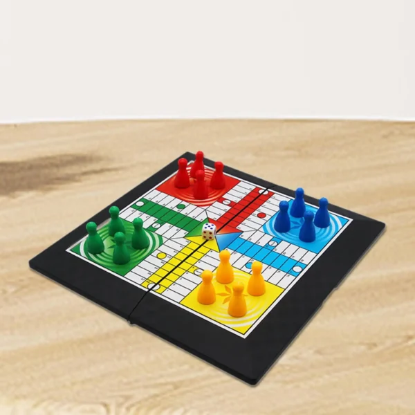 Ludo Game Set Strategy Game Parent Child Interaction with Foldable Board Travel Family Game for Teens Kids Children Party Toy - Image 3