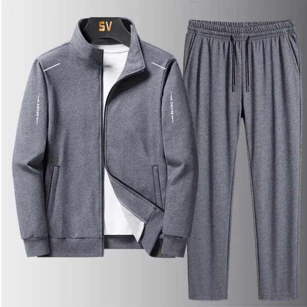 Men's Track Suits 2 Piece Set Autumn Wind-proof Stand-up Collar Full Zipper Sweatsuit Casual Comfort Hiking Jogging Sports Suit - Image 10