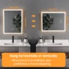 16x20 inch LED Lighted Bathroom Mirror with Anti-Fog, Wall Mounted Vanity Mirror with Smart Touch Button, Memory Function - Image 7