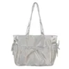 Satin Folded Bow Tote Bag