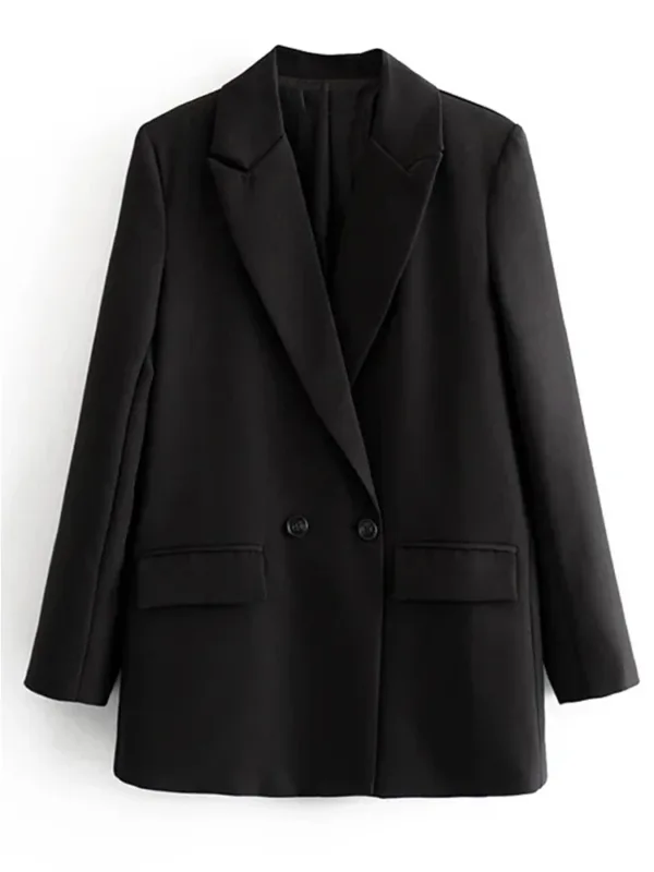 TRAF Blazer Woman Black Beige Khaki Blue Green Gray Women coat Fashion Office Wear Women's Blazers Jacket Outerwears 2024 - Image 10