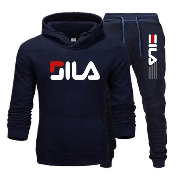Men's Winter Tracksuit Hoody Hoodies+Pant High Neck 2-Pcs Set Brand Casual Coldproof Male Sports Cloth Ski Sweat Suit Streetwear - Image 3