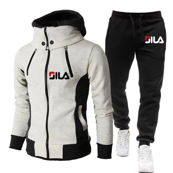 Men's Winter Tracksuit Hoody Hoodies+Pant High Neck 2-Pcs Set Brand Casual Coldproof Male Sports Cloth Ski Sweat Suit Streetwear - Image 10