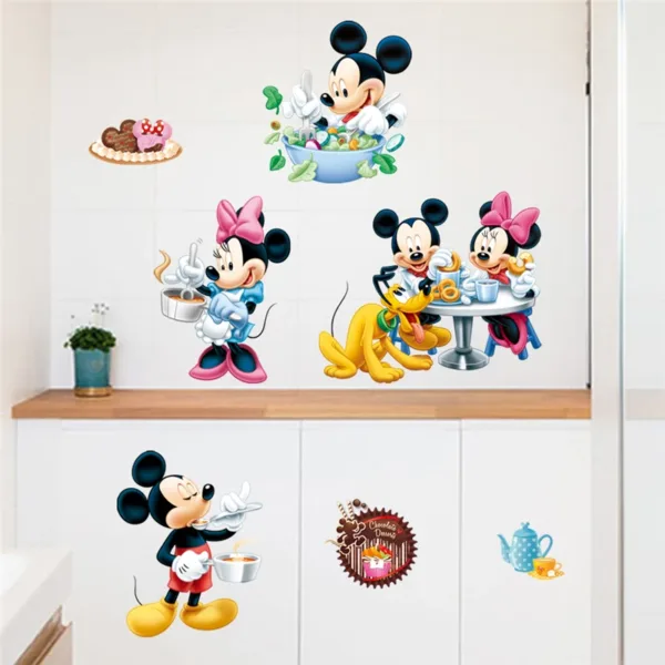 Cartoon Disney Mickey Mouse Minnie Baby Sleep Wall Sticker For Kids Room Decoration Wallpaper Cute Self-Adhesive DIY Mural Decal - Image 6