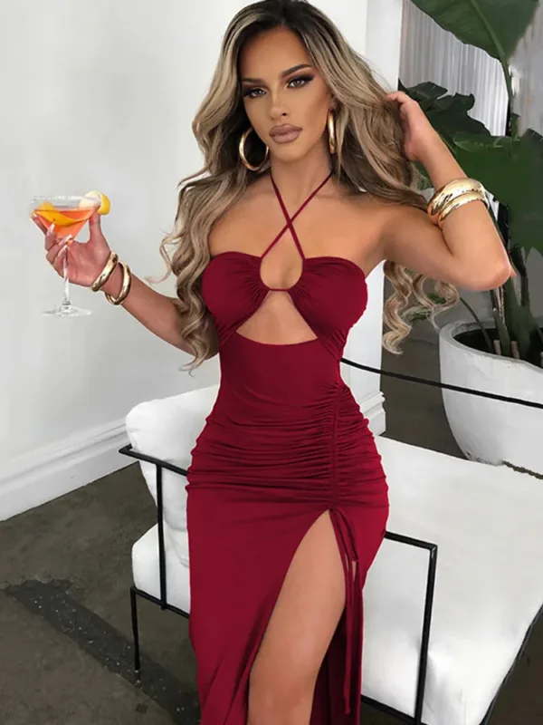 Sleeveless Sexy Female Midi Backless Dresses Slim Night Club Party Women's Dress Bodycon Vestidos Elegantes Para Mujer - Image 8