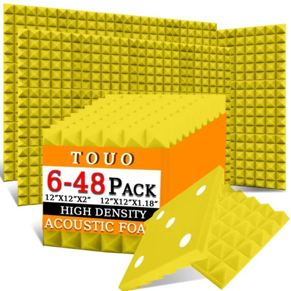 TOUO 6-48 Pcs Acoustic Foam Panels Studio Acoustic Sponge Home Sound Proof Foam Wall Acoustic Treatment KTV soundproof Foam - Image 9