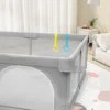 IMBABY Baby Playpens Light Gray Corralito for Baby Playground with Pull Ring Child Safety Barrier Fence Ball Box Game Playpen - Image 2