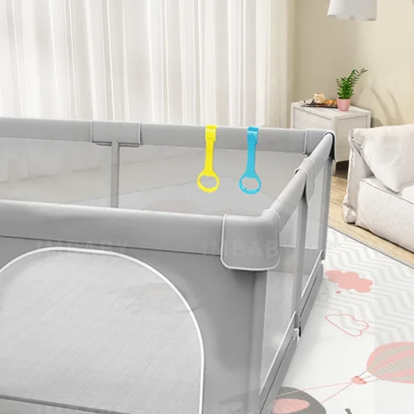 IMBABY Baby Playpens Light Gray Corralito for Baby Playground with Pull Ring Child Safety Barrier Fence Ball Box Game Playpen - Image 2