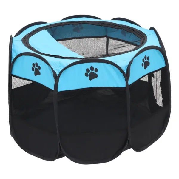 Pet Octagonal Crate Cat Crate Dog Crate Folding Maternity Crate Canine Crate Easy Operation Enclosure Outdoor Camping Pet Tent - Image 4