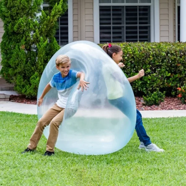 Kids Bubble Ball Balloon Blowing Transparent Bubble Inflatable Ball Games Outdoor Toys Baby Shower Water Filled Ball Toy Gifts - Image 3