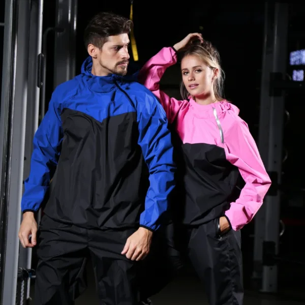UETEEY Sauna Suit Gym Set Men Full Body Sweating Sportswear Women Boxing Running Training Fitness Weight Loss Unisex Tracksuit - Image 10