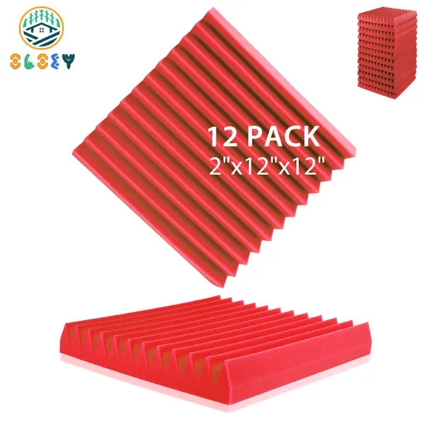 Soundproofing Studio 12 Pack, KTV Sound Absorbing Foam Panels Sponge Pad, House Isolation Wall Soundproof Foam Home Decoration - Image 14