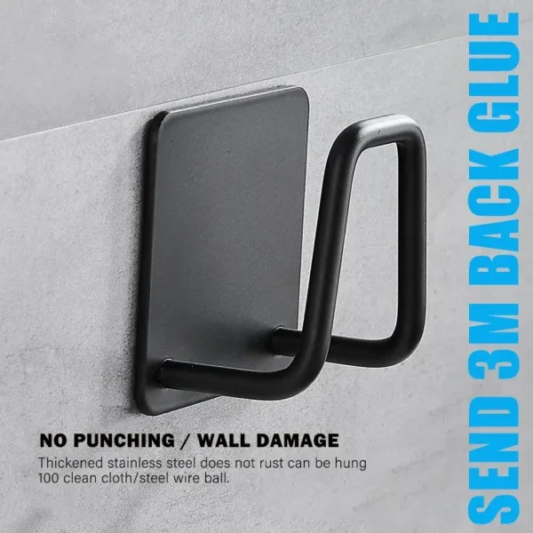 Kitchen Organizer Sponge Holder Soap Drying Rack Self Adhesive Sink Drain Racks Stainless Steel Sink Wall Storage Racks Hooks - Image 9
