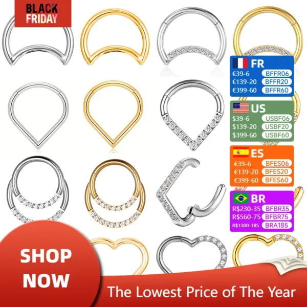 Hinged Nose Ring Jewelry - Image 7