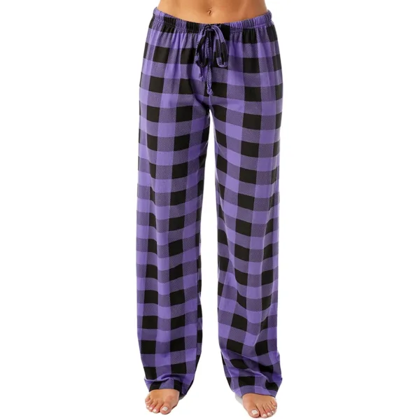 Women Christmas Pajama pants Autumn Winter Plaid Printed Pants Fashion Casual Wide Leg Pants Clothing Streetwear - Image 7