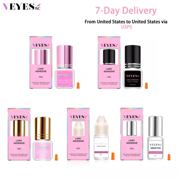 Veyes Inc Eyelash Extensions Glue 5 Days Free Shipping from US Veyelash 7 Weeks Retention Volume Lash Adhesive Makeup Tools - Image 2