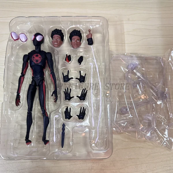 SHF Spider-Man Across the Spiderverse Miles Morales Action Figure PVC Collectible Model 15cm Marvel CT Spiderman Figurine Toys - Image 5