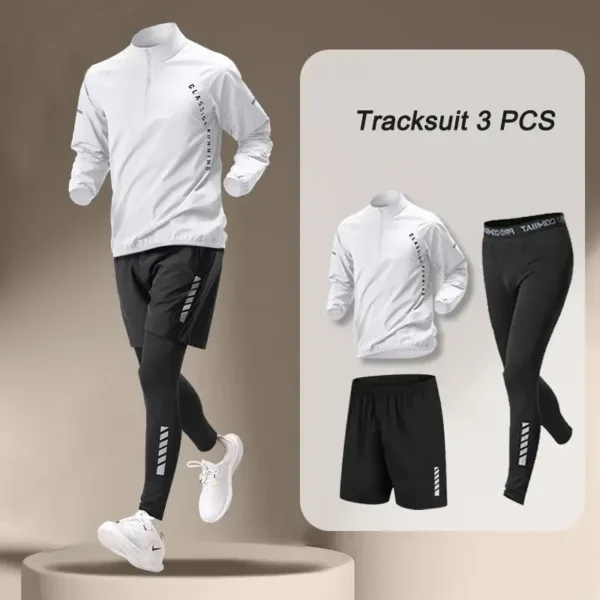 2024 Autumn Men's Quick Dry Jacket Suit 1-4 piece Outdoor Fitness Running Sets Sports Jogging Pants Workout Clothes Sportswear