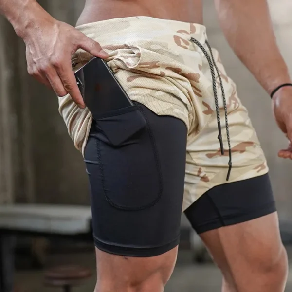 Camo Running Shorts Men Gym Sports Shorts 2 In 1 Quick Dry Workout Training Gym Fitness Jogging Short Pants Summer Men Shorts - Image 15