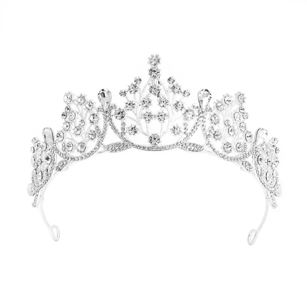 Silver Bridal Tiara Crown