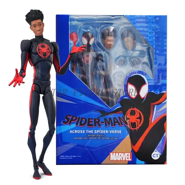 SHF Spider-Man Across the Spiderverse Miles Morales Action Figure PVC Collectible Model 15cm Marvel CT Spiderman Figurine Toys - Image 8