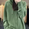 Zip-up Hoodies And Sweatshirts For Women Merino Wool Long Sleeve Sweaters Ladies Clothes Knitted Jumpers New Arrivals Outerwears - Image 11