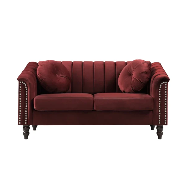 Sofas Red Microfiber 3-Piece Couch Living Room Sofa Set Couch Set Living Room Furniture Nordic Sofa Bed Elegant and Comfortable - Image 4