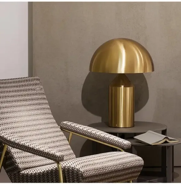 Electroplating Nordic Black White Gold Mushroom Table Lamp for Desk Living Dining Room Bedroom Bedside Metal LED Desktop Decorat - Image 10