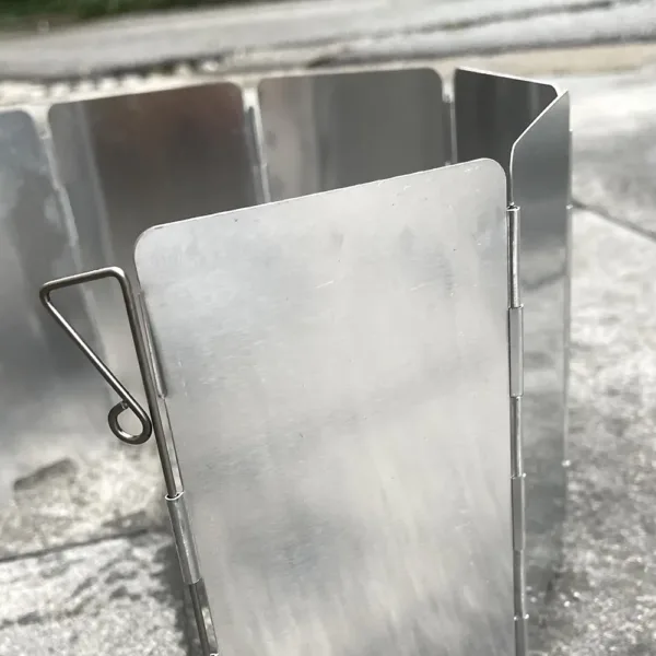 9 Plates Foldable Gas Stove Windshield Outdoor Camping Cooking Burner Windproof Screen Aluminium Alloy Outdoor Stove Wind Shield - Image 4