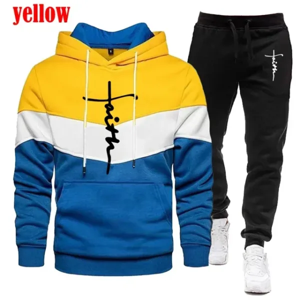 Autumn/Winter Men's hooded sweatshirt + Sweatpants suit Men's sport hoodie comfortable men's sportswear - Image 9