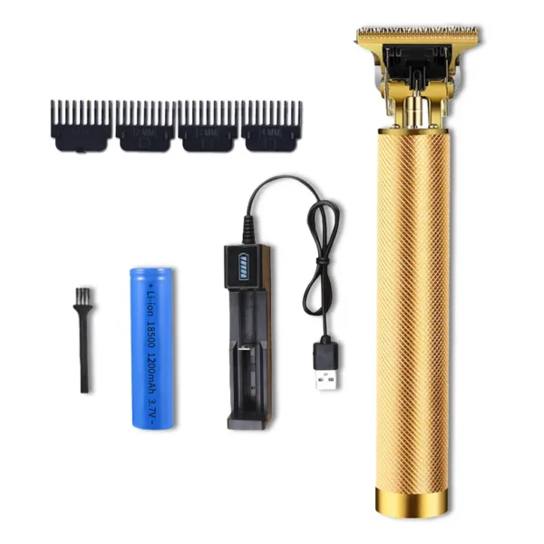 2024 Vintage T9 0mm Professional Hair Clippers Electric Waterproof Rechargeable Trimmers For Men Clipper Hair Cutting Machine - Image 4