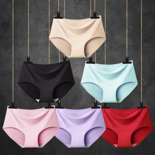 1pc Ice Silk Pregnant Women Underwear Ice Silk Low Waist Comfortable Postpartum Seamless Maternity Underwear Pregnancy Briefs - Image 3