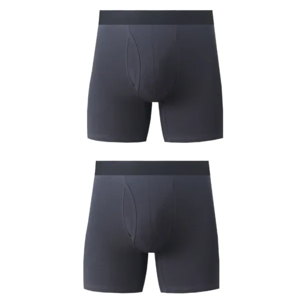 2pcs Man Mid-Long Boxer Shorts Underware Cotton Men's Panties Male Extended Wear-Resistant Legs Plus Size Mens Underpants Short - Image 8