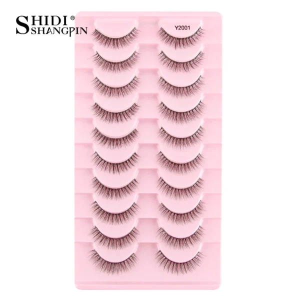 SHIDISHANGPIN 5/10Pairs False Lashes Cat Eye Eyelashes Eyelash Extension 3D Mink Half Lashes Natural Makeup faux Cils maquiagem - Image 10