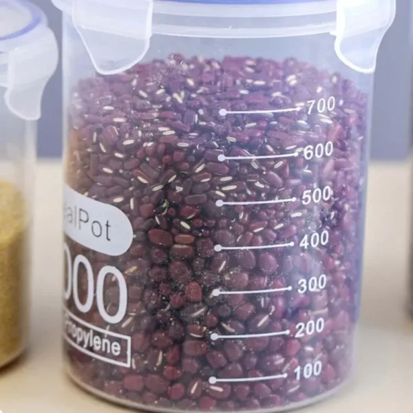 Cylindrical Transparent Food Sealed Jars PP Moisture Proof Kitchen Storage Boxes Airtight Leakproof Plastic Food Airtight Jar - Image 6