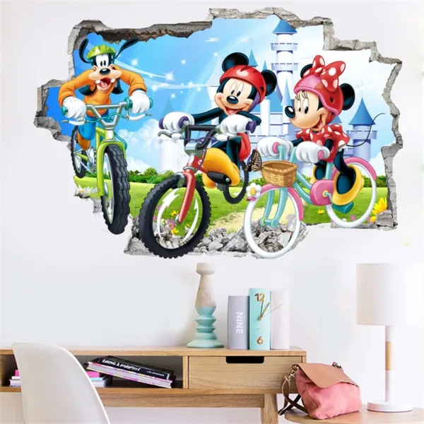 Cartoon Disney Mickey Mouse Minnie Baby Sleep Wall Sticker For Kids Room Decoration Wallpaper Cute Self-Adhesive DIY Mural Decal - Image 24