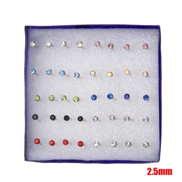 20-Pair Crystal Stud Set - Image 7