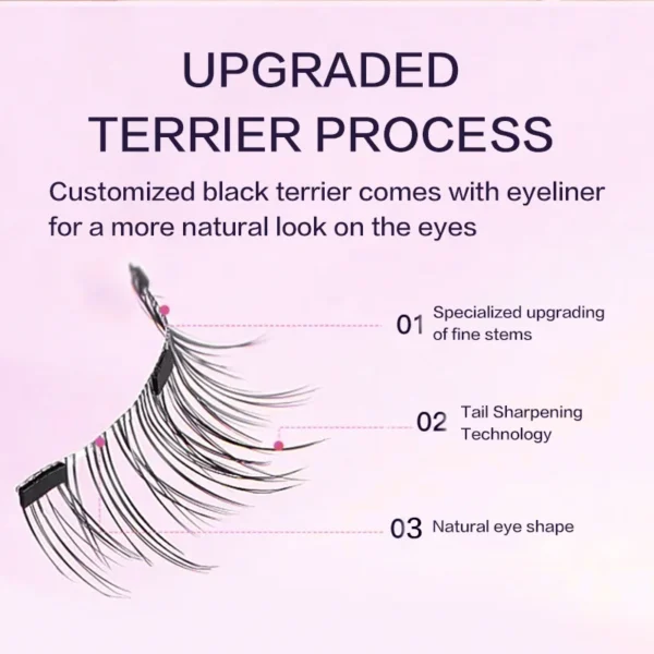 PRAECLARUS 2Pairs Reusable Magnetic Lashes No Glue Needed Professional Premium 3D Magnetic Eyelash 3-Step Press On False Eyelash - Image 12