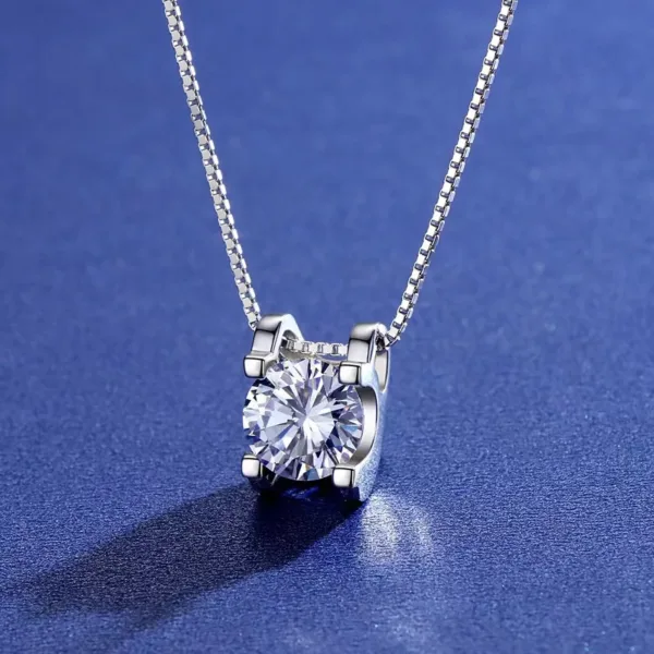 Radiant Moissanite Pendant Necklace - Image 3