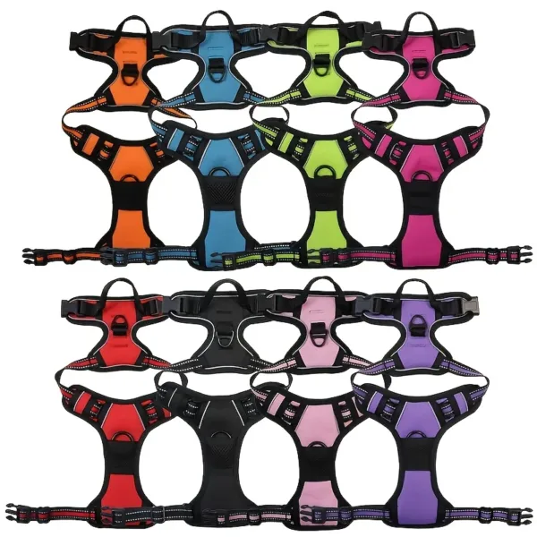 Adjustable Dog Harness Vest with Night Reflective Strip for Small Medium and Large Dogs for Outdoor Walking - Image 11