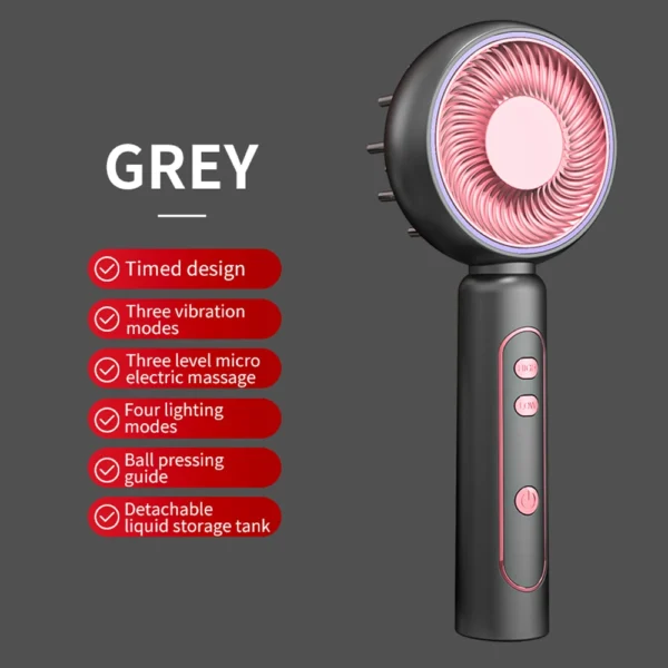 Electric Vibration Massage Comb Red Light Therahy Scalp Brush Hair Head Massage Anti Hair Loss Scalp Massager - Image 3